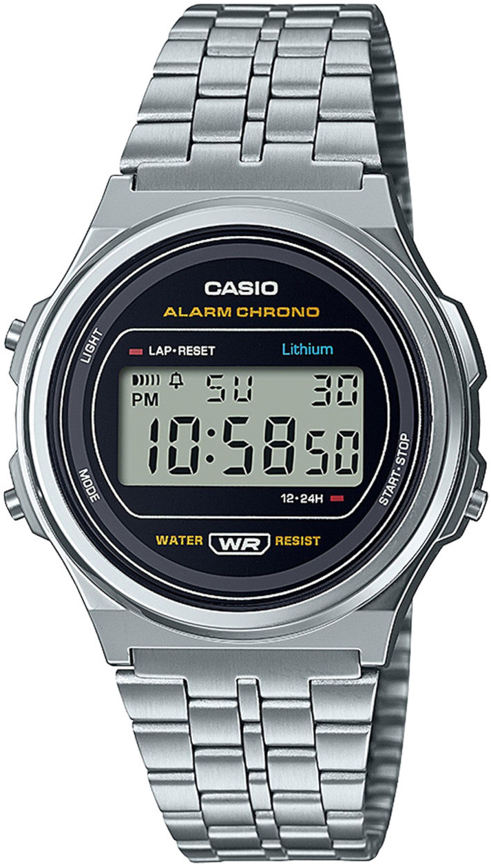 Casio A171WE-1AEF Vintage LCD/Teräs Ø36.6 mm