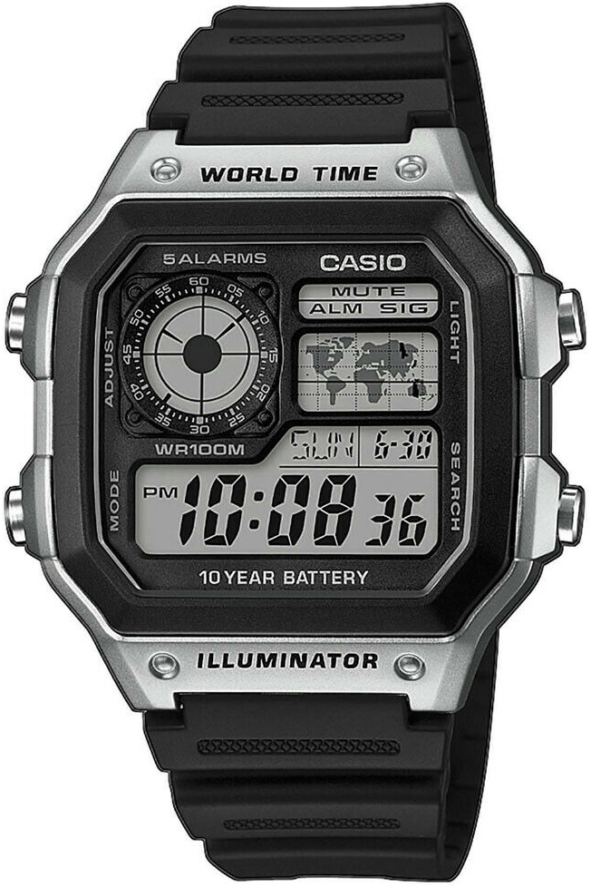 Casio Miesten kello AE-1200WH-1CVEF LCD/Muovi