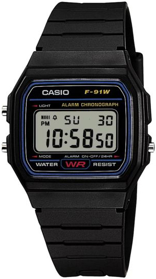Casio F-91W-1YEG Youth LCD/Kumi Ø33 mm