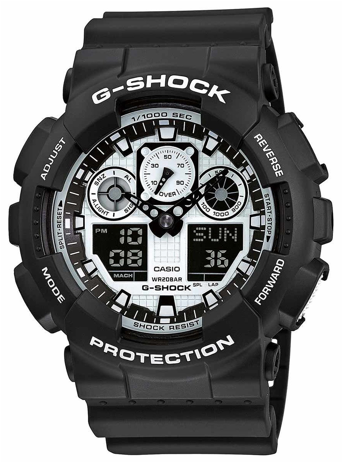 Casio G-Shock Miesten kello GA-100BW-1AER Monivärinen/Muovi Ø51.2 mm