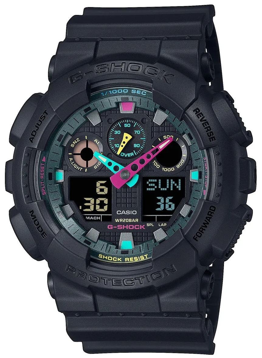 Casio Miesten kello GA-100MF-1AER G-shock Musta/Muovi Ø51.2 mm