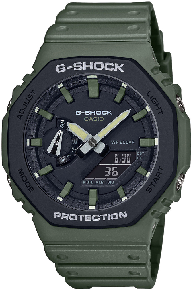 Casio Miesten kello GA-2110SU-3AER G-Shock Musta/Muovi Ø45.4 mm