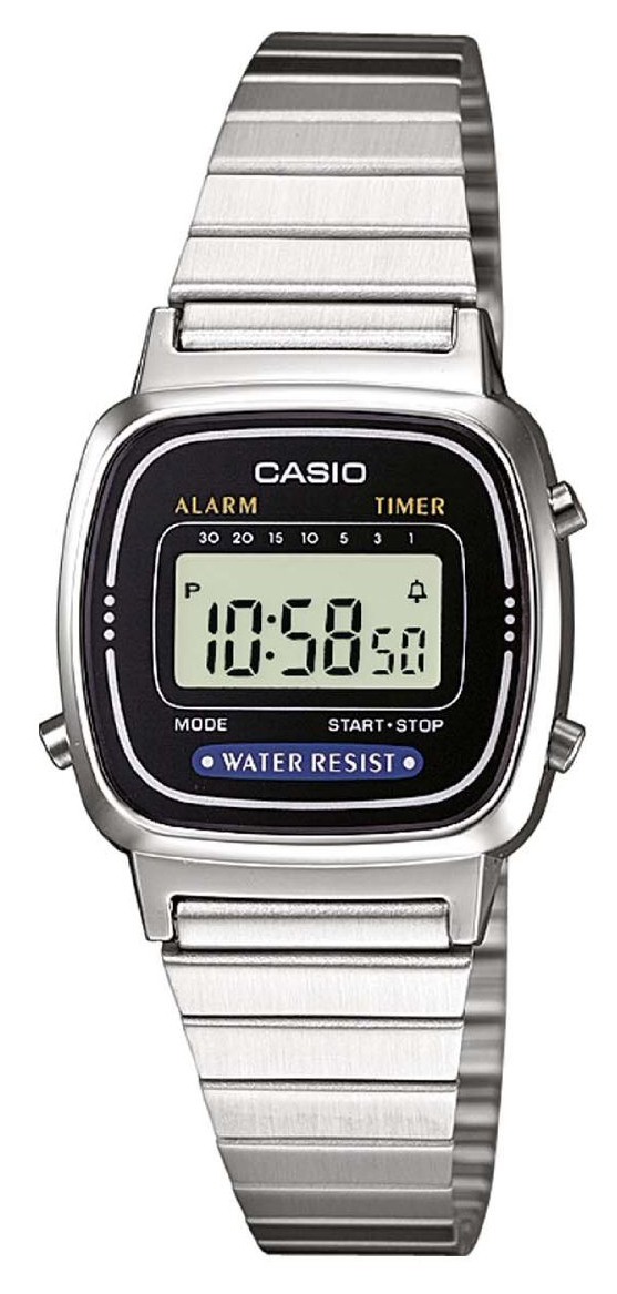 Casio Naisten kello LA670WEA-1EF Collection LCD/Teräs 30.3x24.6 mm