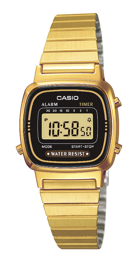 Casio Naisten kello LA670WEGA-1EF Collection Kullansävytetty teräs
