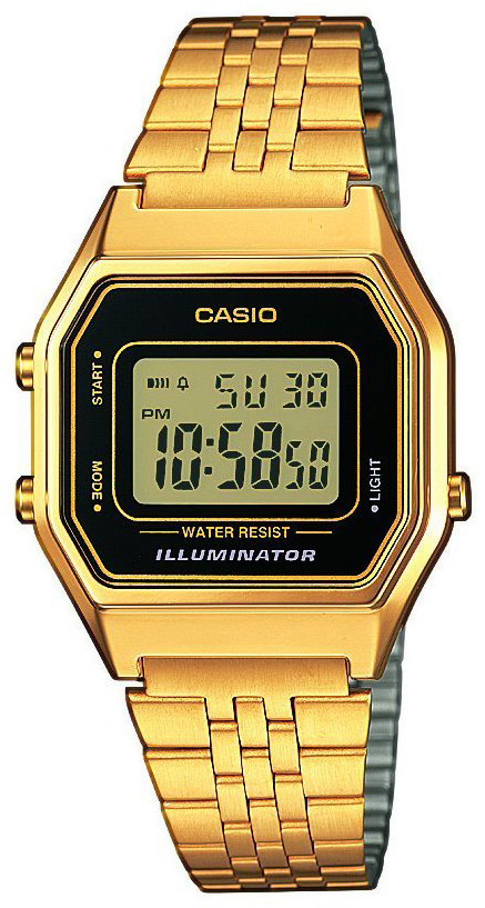 Casio Naisten kello LA680WEGA-1ER Collection LCD/Kullansävytetty