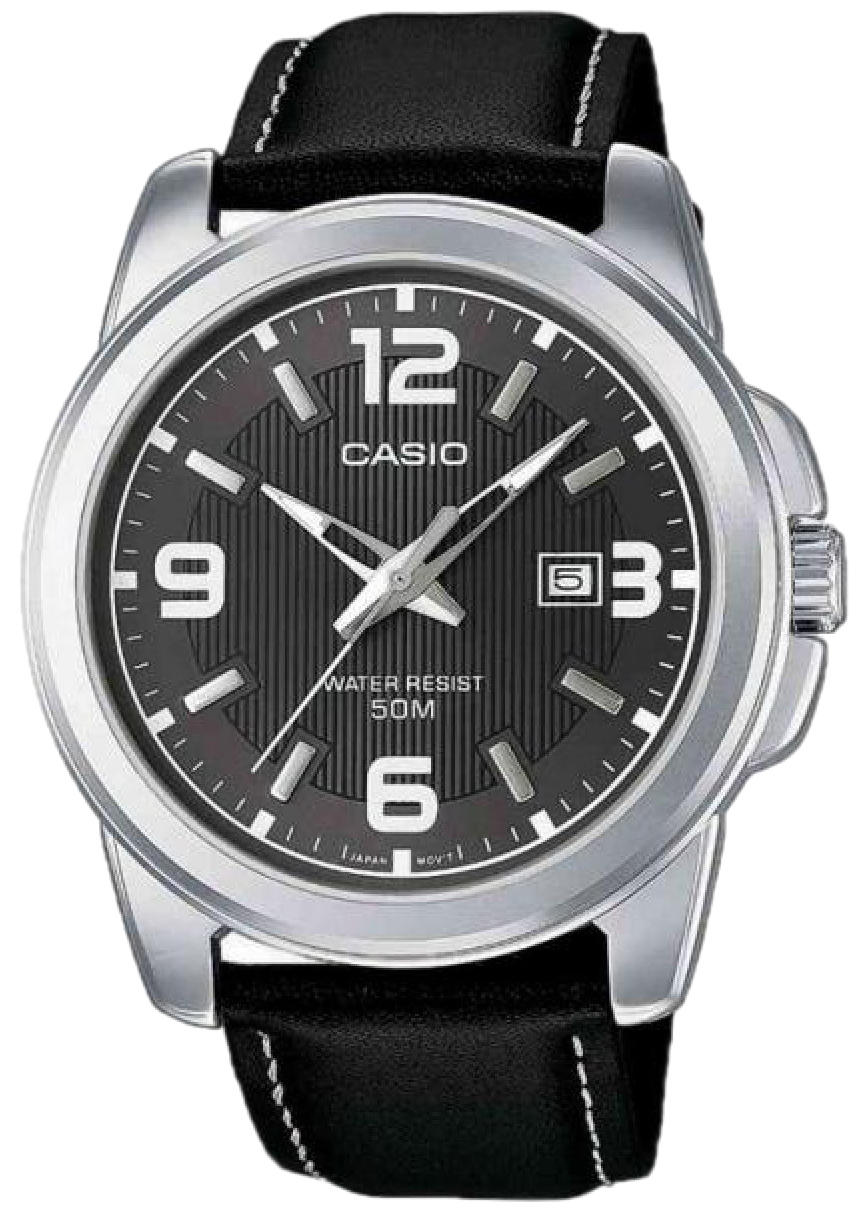 Casio Miesten kello MTP-1314PL-8AVEF Collection Musta/Nahka Ø50 mm