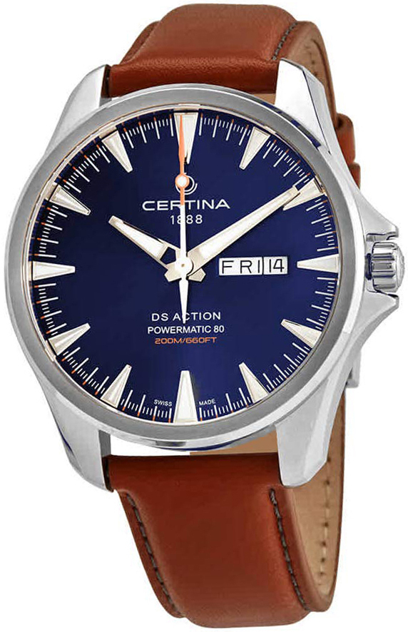 Certina Miesten kello C032.430.16.041.00 Ds Action Sininen/Nahka Ø41