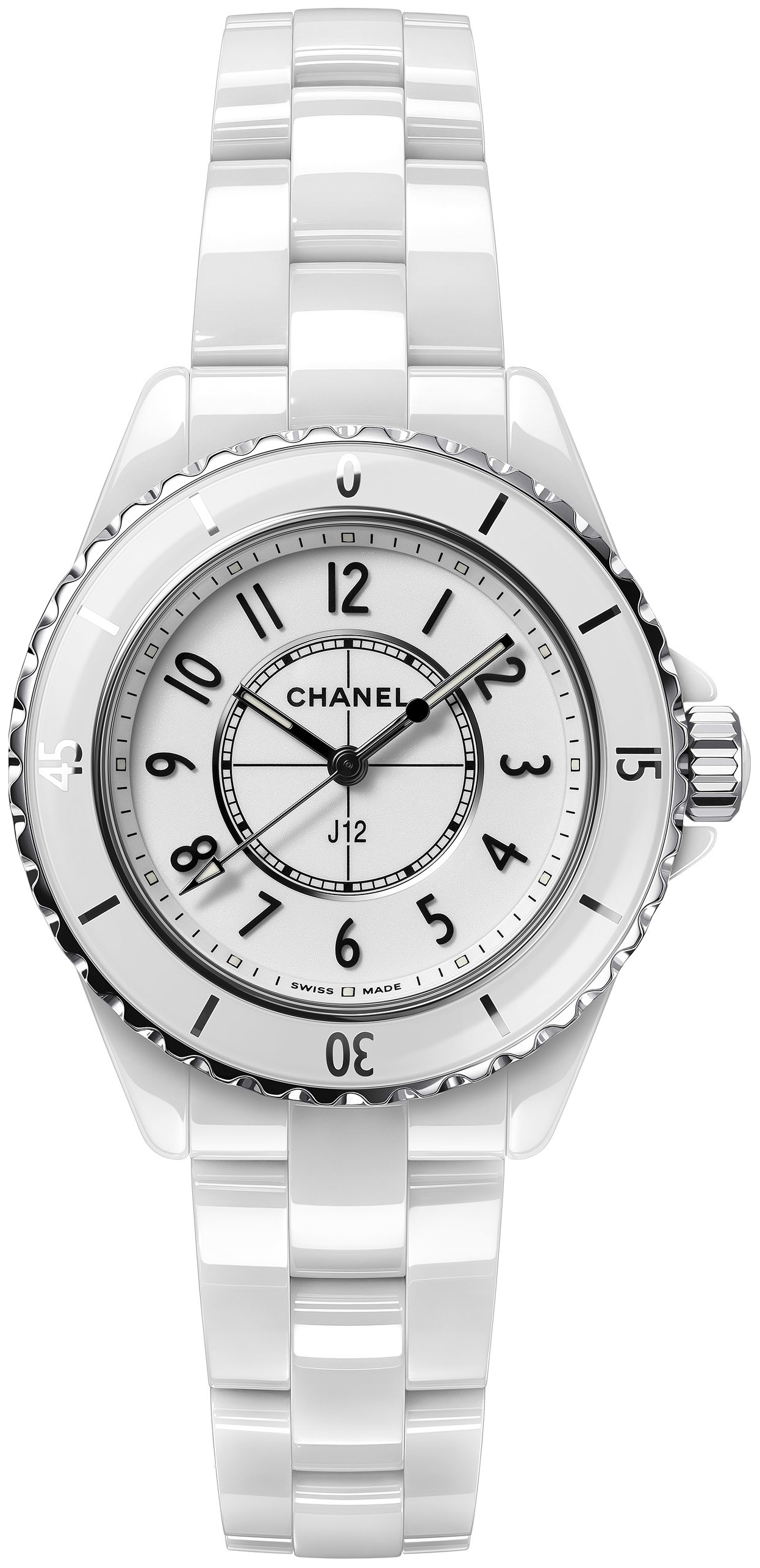 Chanel Naisten kello H5698 J12 Valkoinen/Keraaminen Ø33 mm