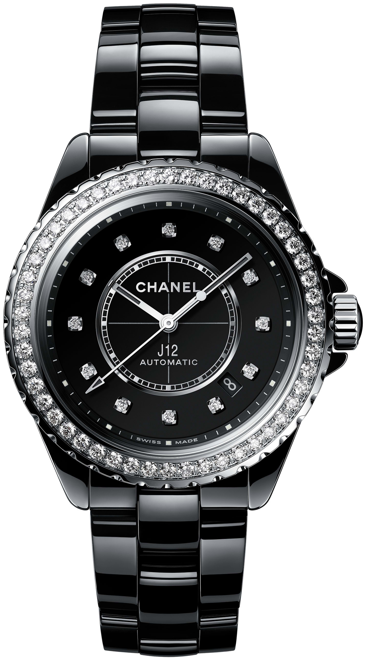 Chanel Naisten kello H6526 J12 Musta/Keraaminen Ø38 mm