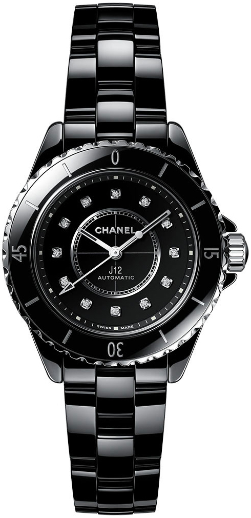 Chanel Naisten kello H9742 J12 Musta/Keraaminen Ø33 mm