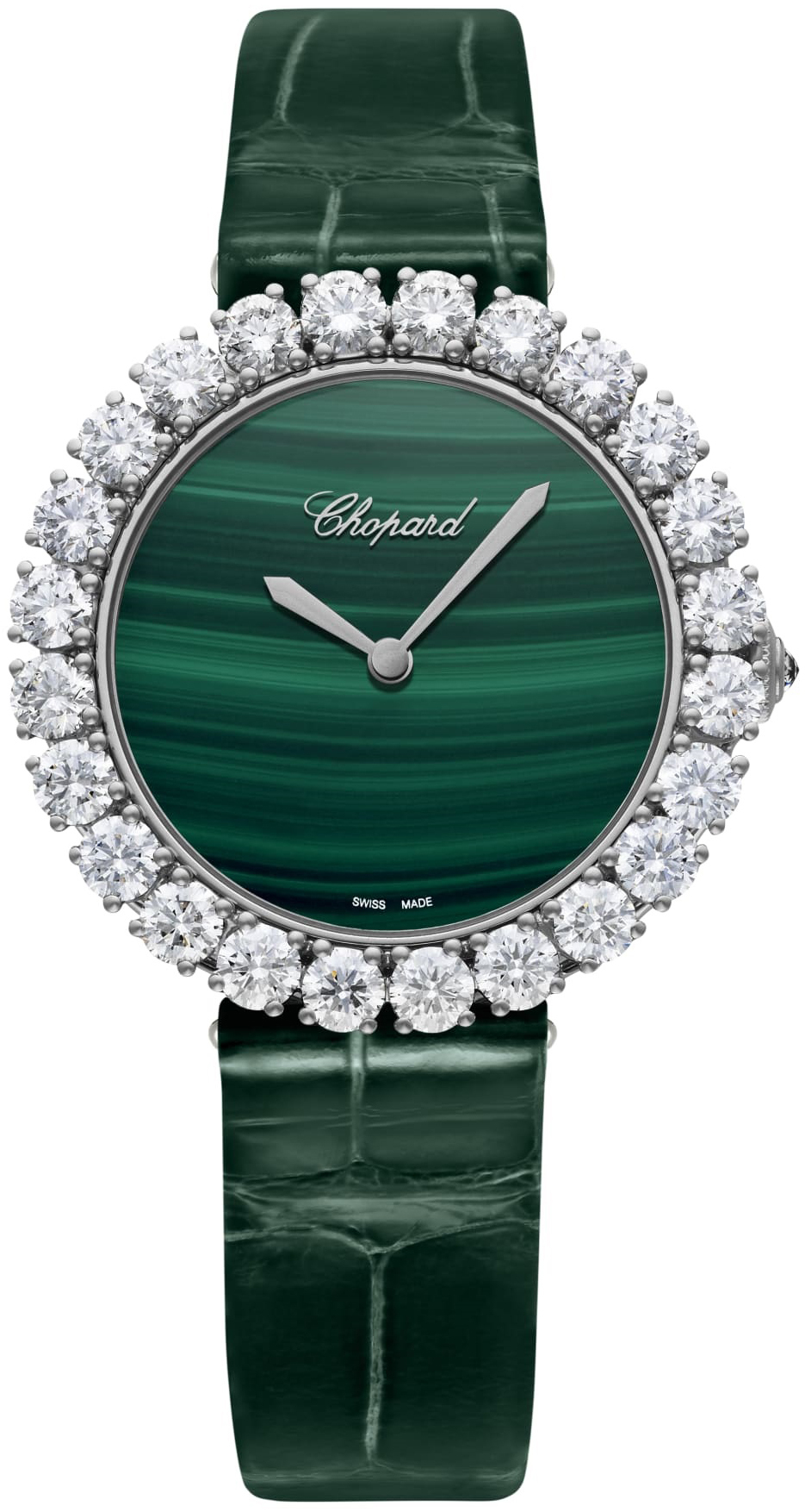 Chopard Naisten kello 13A419-1601 Diamond Hour Vihreä/Nahka Ø35.75