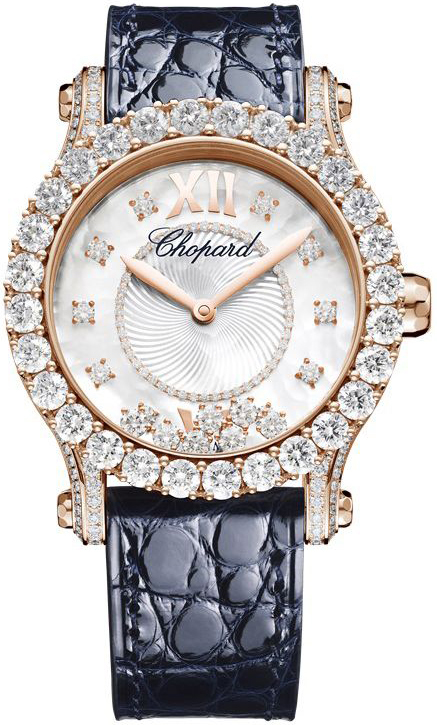 Chopard Naisten kello 274809-5001 Happy Sport Hopea/Nahka Ø36 mm