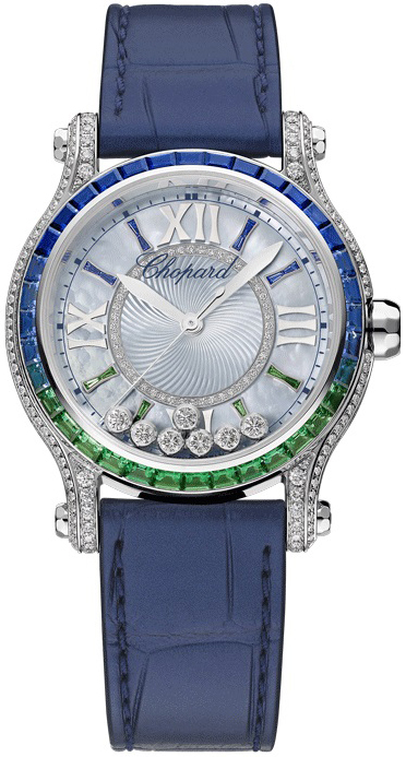 Chopard Naisten kello 274891-1027 Happy Sport Hopea/Nahka Ø36 mm