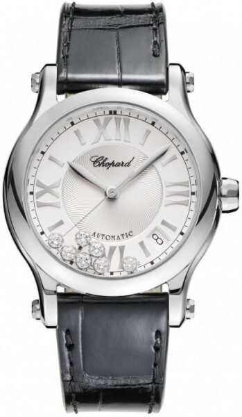 Chopard Naisten kello 278559-3001 Happy Sport Hopea/Nahka Ø36 mm