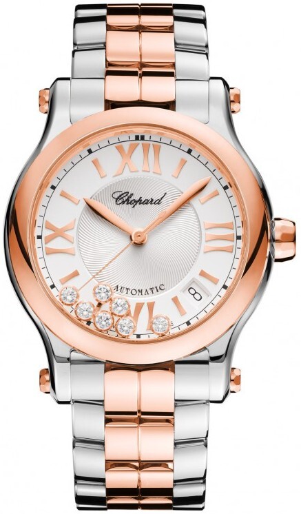 Chopard Naisten kello 278559-6002 Happy Sport Hopea/Teräs Ø36 mm