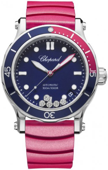 Chopard Naisten kello 278587-3002 Happy Ocean Sininen/Kumi Ø40 mm