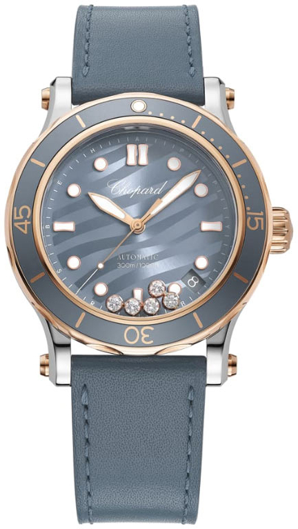 Chopard Naisten kello 278587-6001 Happy Sport Sininen/Nahka Ø40 mm