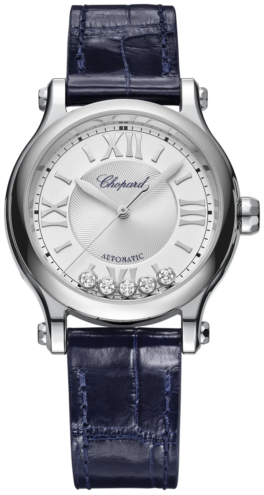 Chopard Naisten kello 278608-3001 Happy Sport Hopea/Nahka Ø33 mm