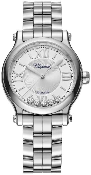 Chopard Naisten kello 278608-3002 Happy Sport Hopea/Teräs Ø33 mm