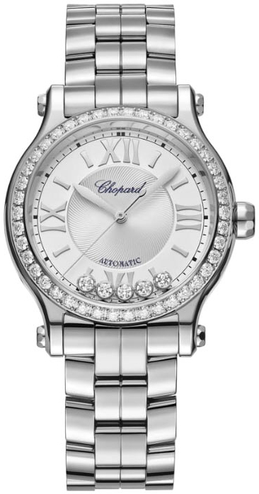 Chopard Naisten kello 278608-3004 Happy Sport Hopea/Teräs Ø33 mm