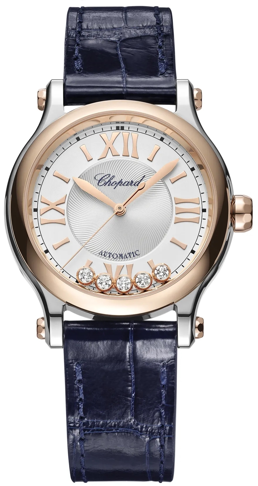 Chopard Naisten kello 278608-6001 Happy Sport Hopea/Nahka Ø33 mm