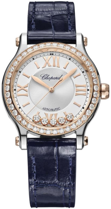 Chopard Naisten kello 278608-6003 Happy Sport Hopea/Nahka Ø33 mm