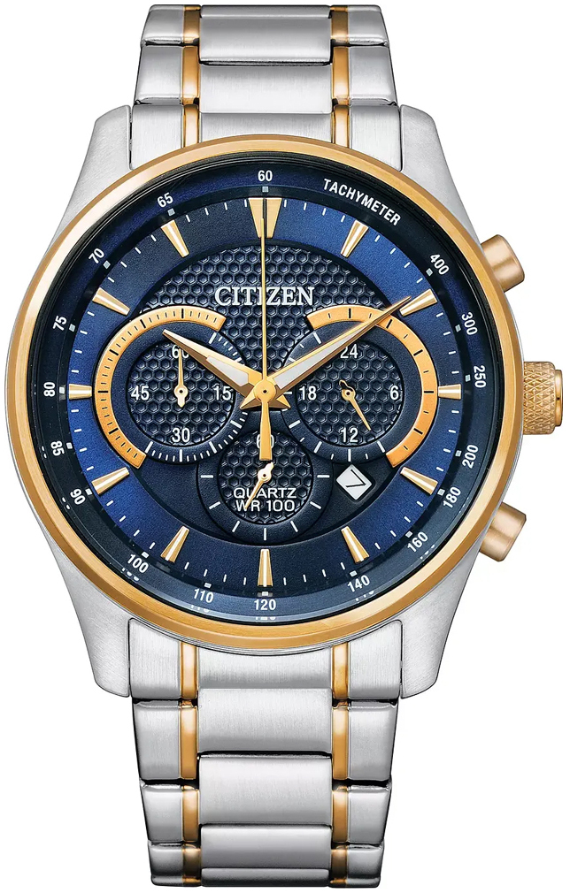 Citizen Miesten kello AN8194-51L Sport Sininen/Kullansävytetty