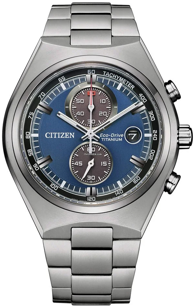 Citizen Miesten kello CA7090-87L Titanium Sininen/Titaani Ø43 mm