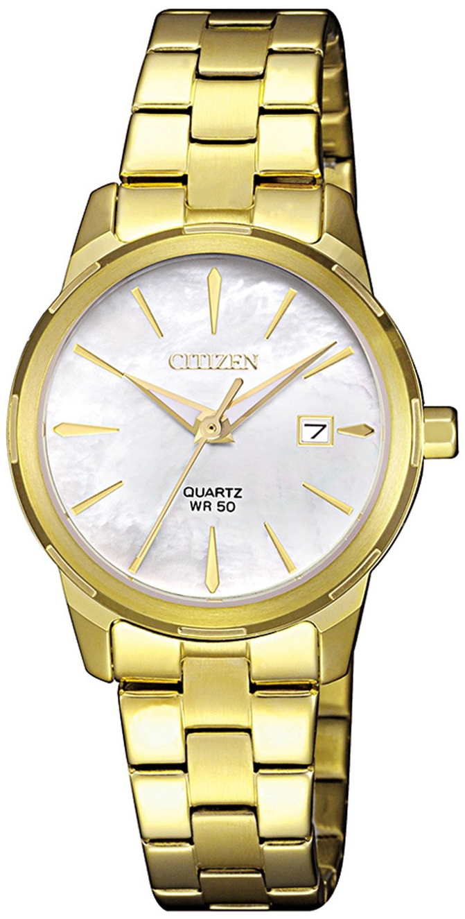 Citizen Naisten kello EU6072-56D Elegance Valkoinen/Kullansävytetty