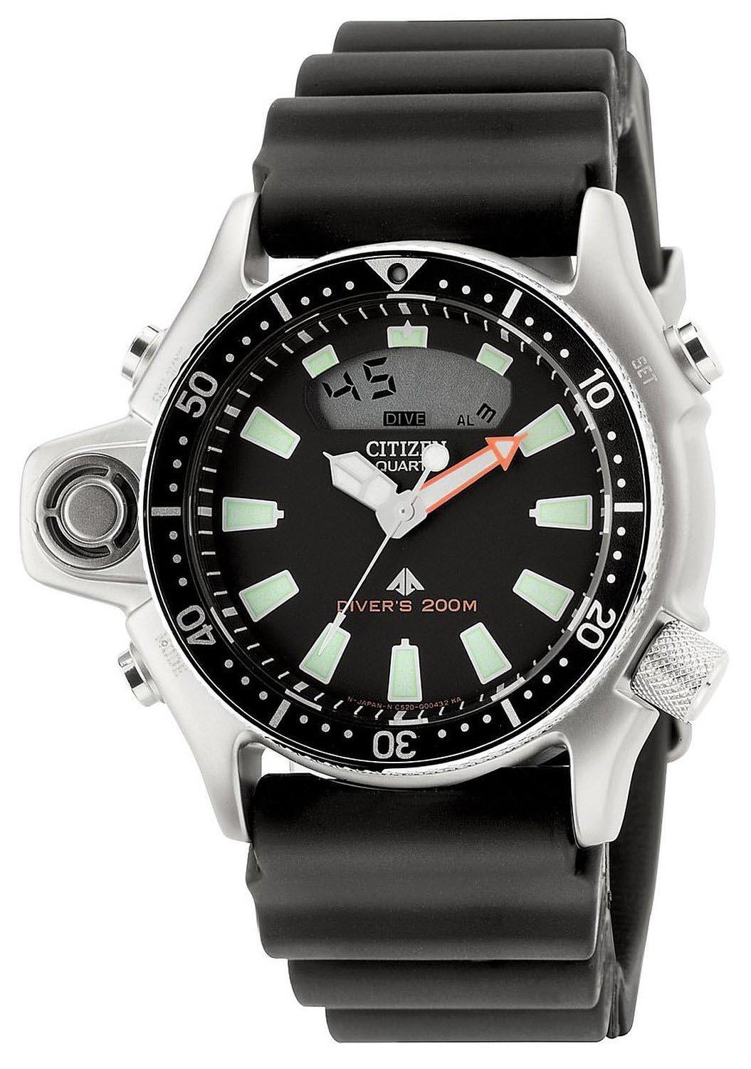 Citizen Miesten kello JP2000-08E Aquatimer Musta/Kumi