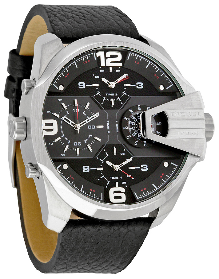 Diesel Chronograph Miesten kello DZ7376 Musta/Nahka Ø55 mm