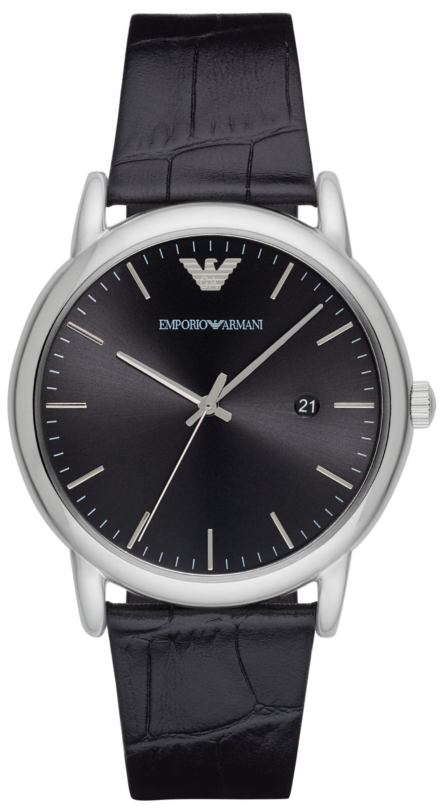 Emporio Armani Miesten kello AR2500 Luigi Musta/Nahka Ø43 mm