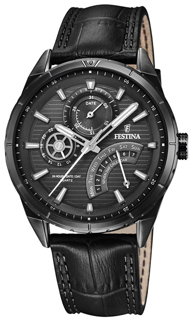 Festina Miesten kello F16989-1 Musta/Nahka Ø42 mm