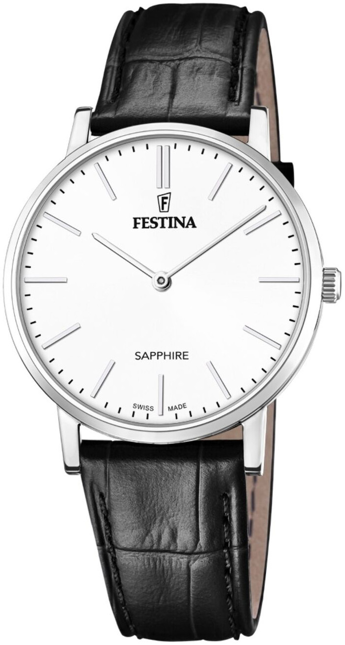Festina Miesten kello F20012-1 Valkoinen/Nahka Ø39.3 mm
