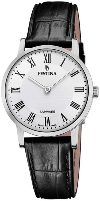 Festina Naisten kello F20013-2 Swiss Made Valkoinen/Nahka Ø29.3 mm
