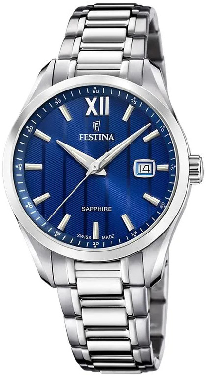 Festina Miesten kello F20026-2 Swiss Made Sininen/Teräs Ø37.5 mm