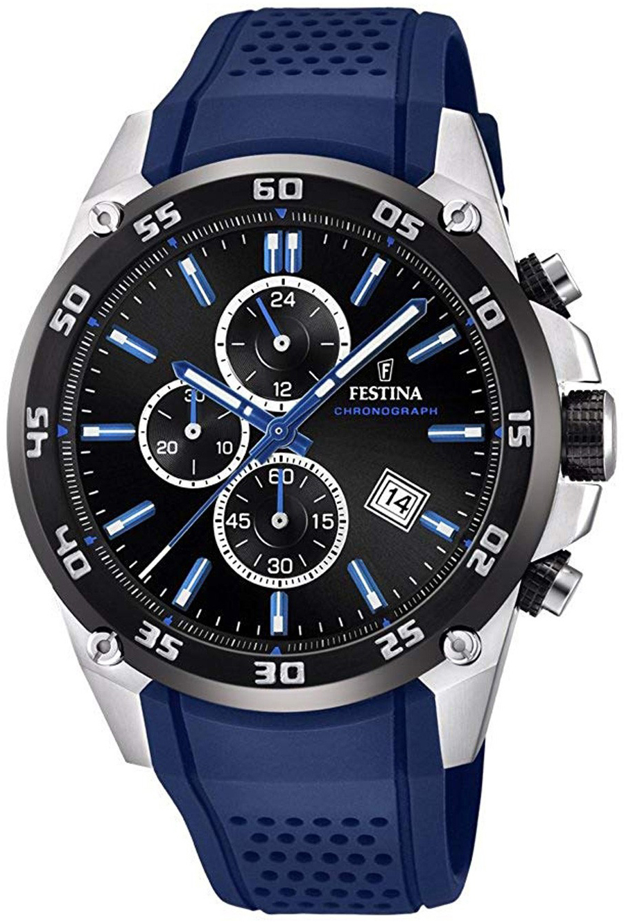 Festina 99999 Miesten kello F20330-8 Musta/Kumi Ø47 mm