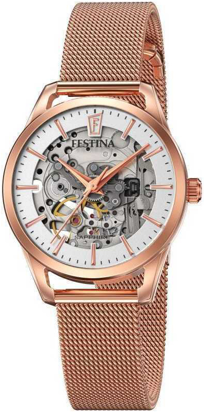 Festina Naisten kello F20539-1 Hopea/Punakultasävyinen Ø35.5 mm