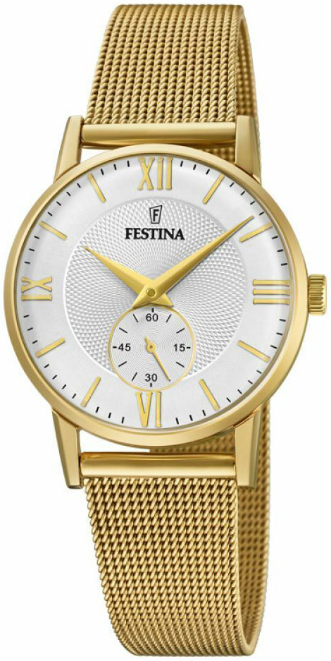 Festina Naisten kello F20573-2 Retro Hopea/Kullansävytetty teräs