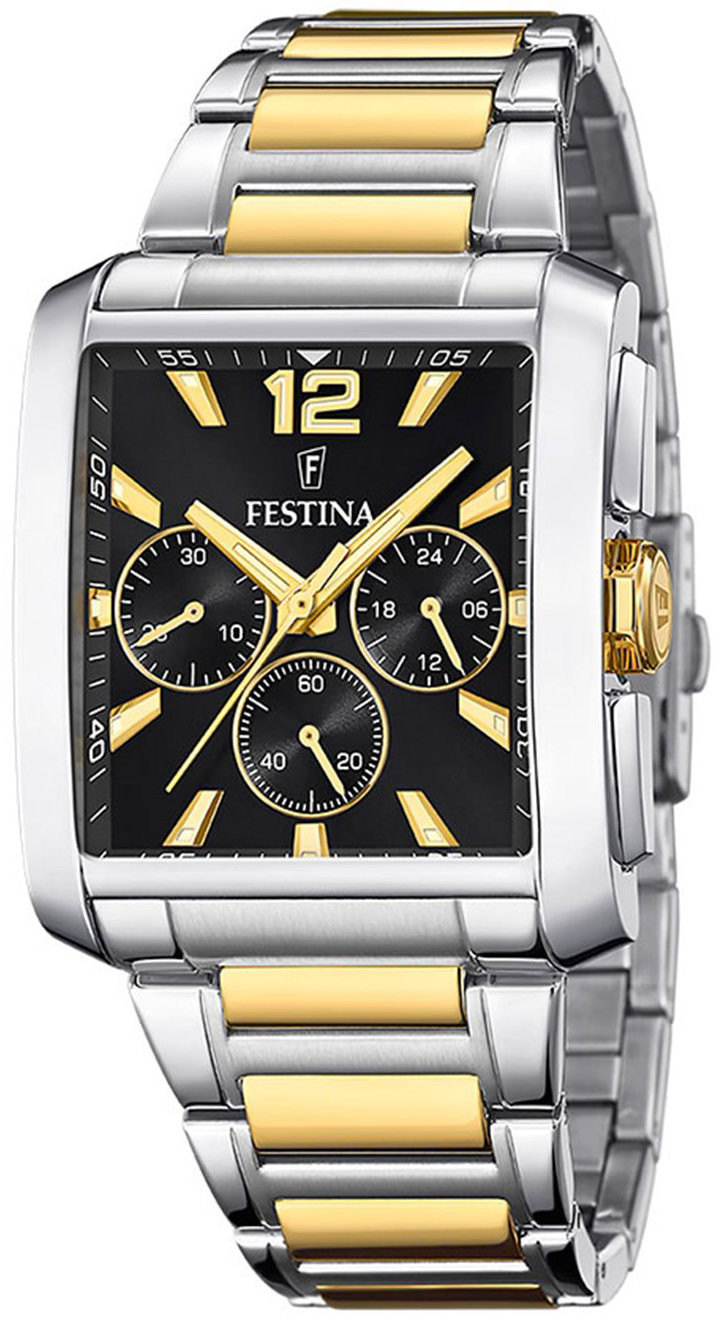 Festina Miesten kello F20637-4 Timeless Musta/Kullansävytetty teräs