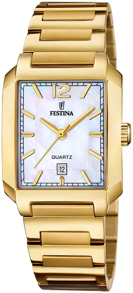 Festina Naisten kello F20680-2 Classic Valkoinen/Kullansävytetty