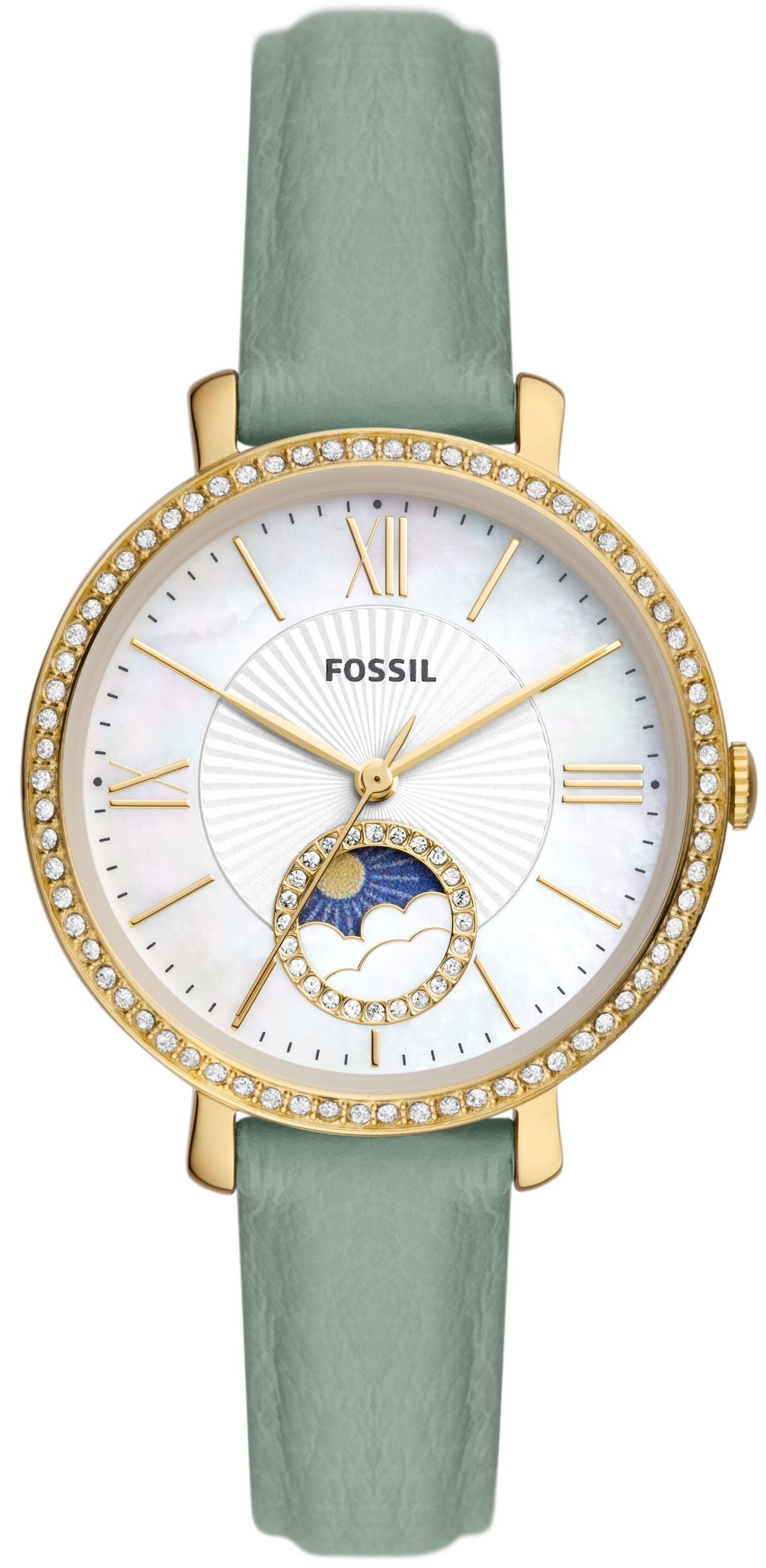 Fossil Naisten kello ES5168 Jacqueline Valkoinen/Nahka Ø36 mm