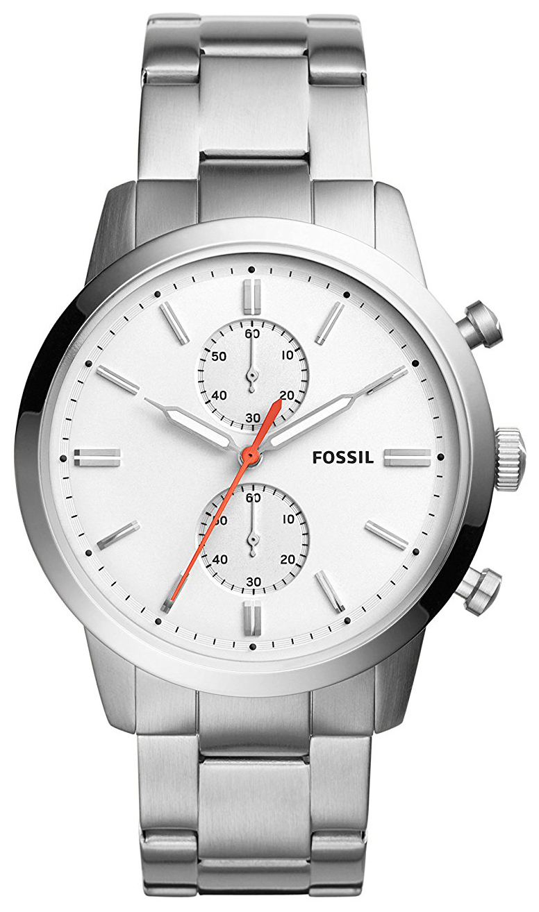 Fossil Townsman Miesten kello FS5346 Valkoinen/Teräs Ø44 mm