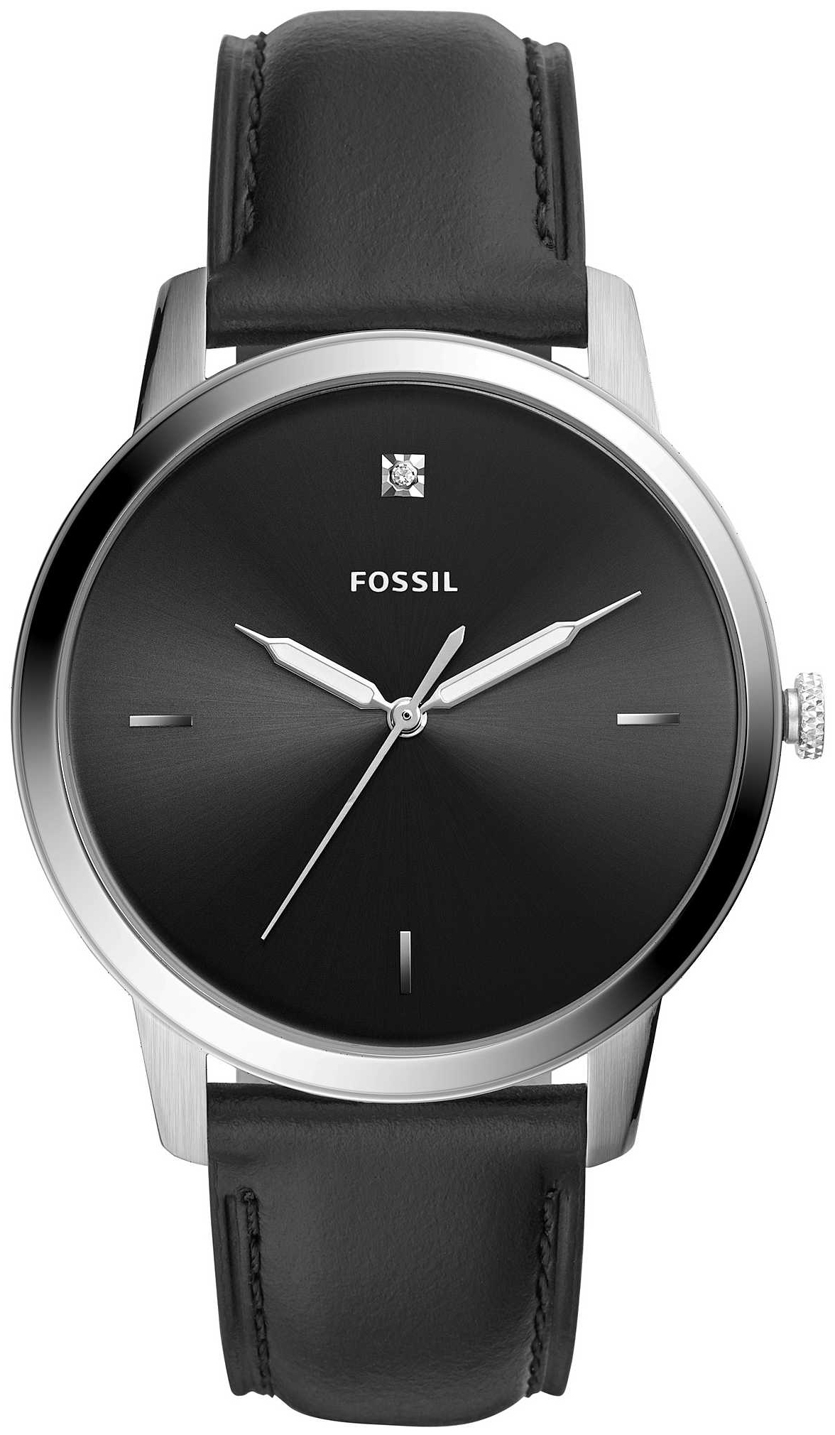 Fossil The Minimalist Miesten kello FS5497 Musta/Nahka Ø44 mm