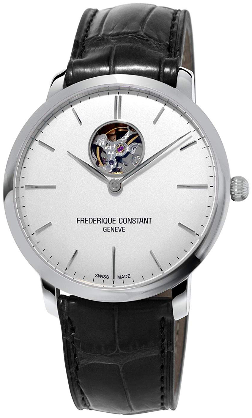 Frederique Constant Miesten kello FC-312S4S6 Slimline Hopea/Nahka