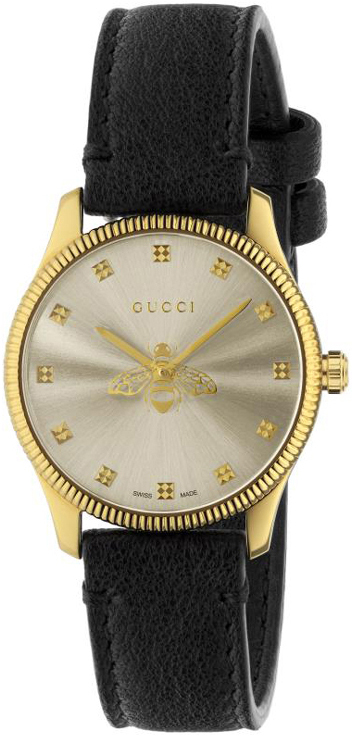 Gucci Naisten kello YA1265023 G-Timeless Hopea/Nahka Ø29 mm