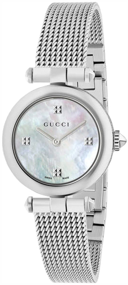 Gucci Naisten kello YA141504 Diamantissima Valkoinen/Teräs Ø27 mm