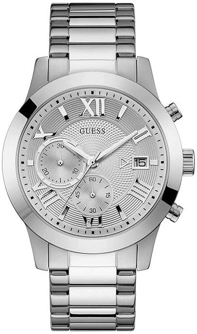 Guess Miesten kello W0668G7 Atlas Hopea/Teräs Ø45 mm