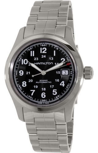 Hamilton Miesten kello H70455133 Khaki Field Musta/Teräs Ø38 mm