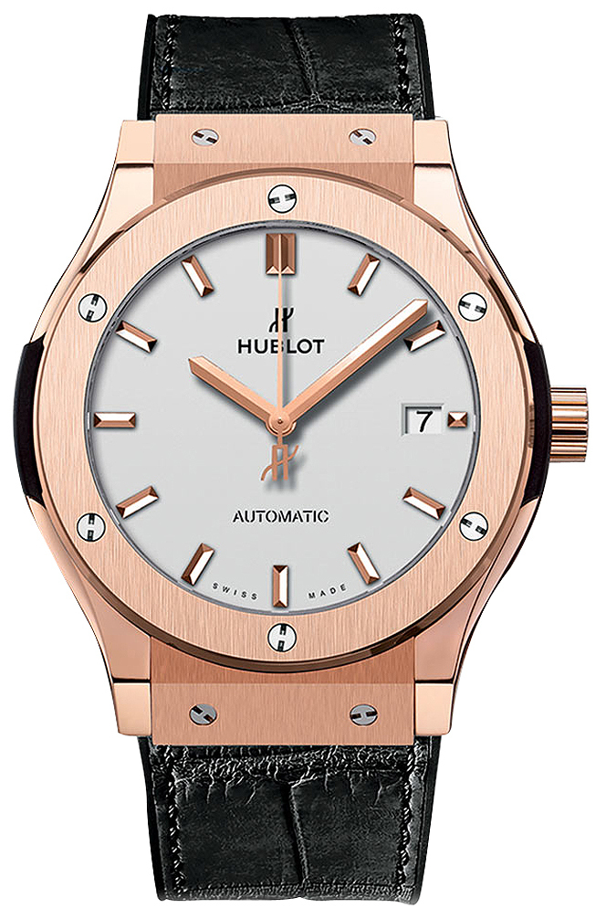 Hublot Miesten kello 511.OX.2611.LR Classic Fusion Hopea/Nahka Ø45 mm